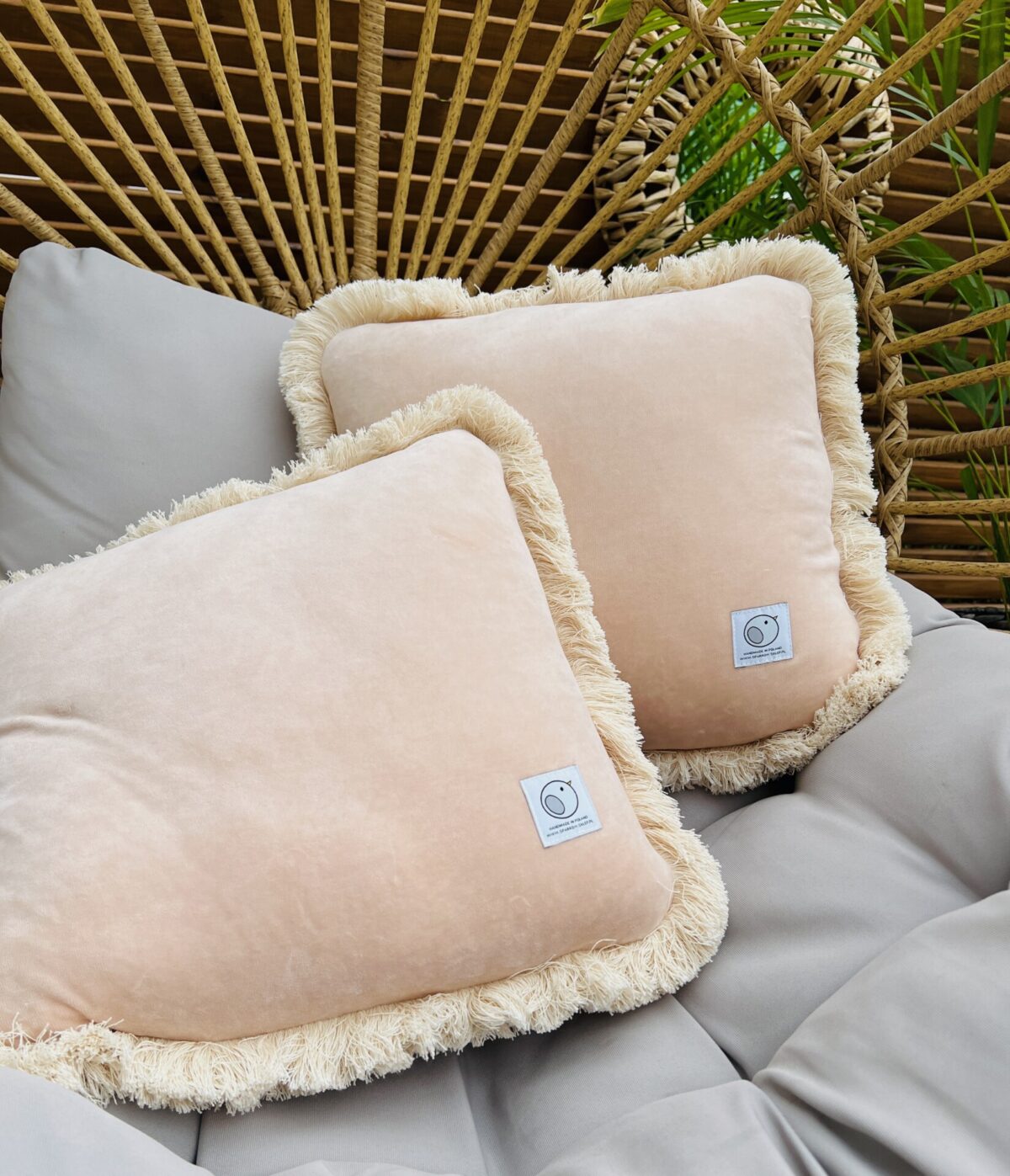 Boho-pude 45x45 cm kvadratisk