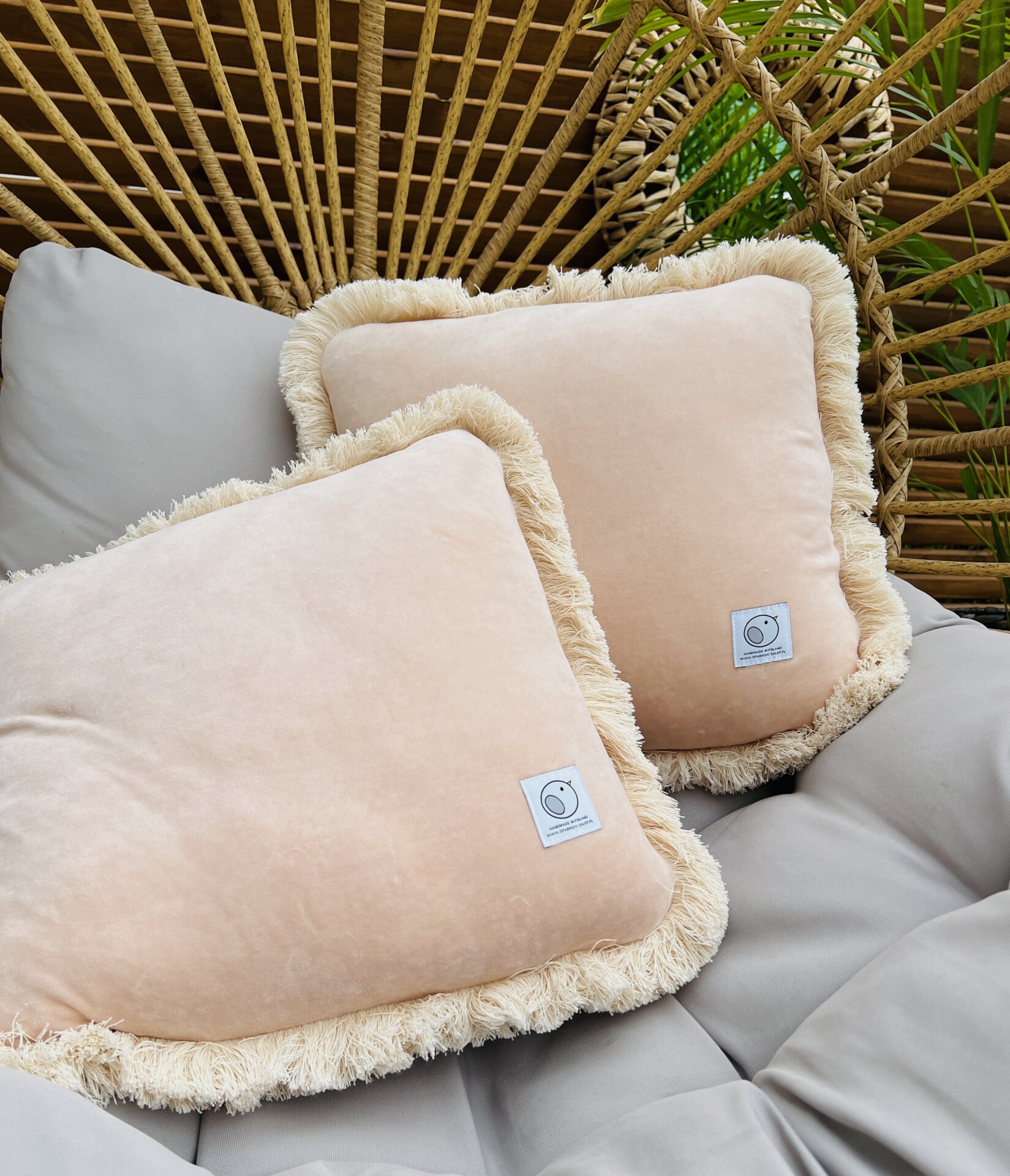 Boho-pude 45x45 cm kvadratisk