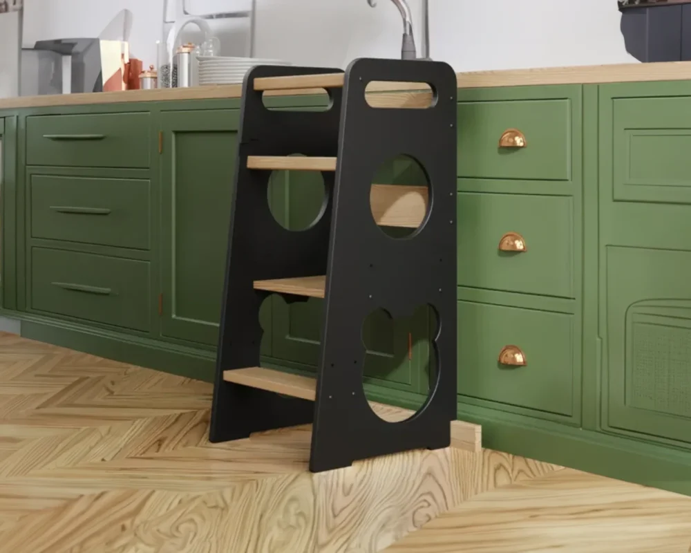 Køkkenhjælper med teddybjørn-mønster