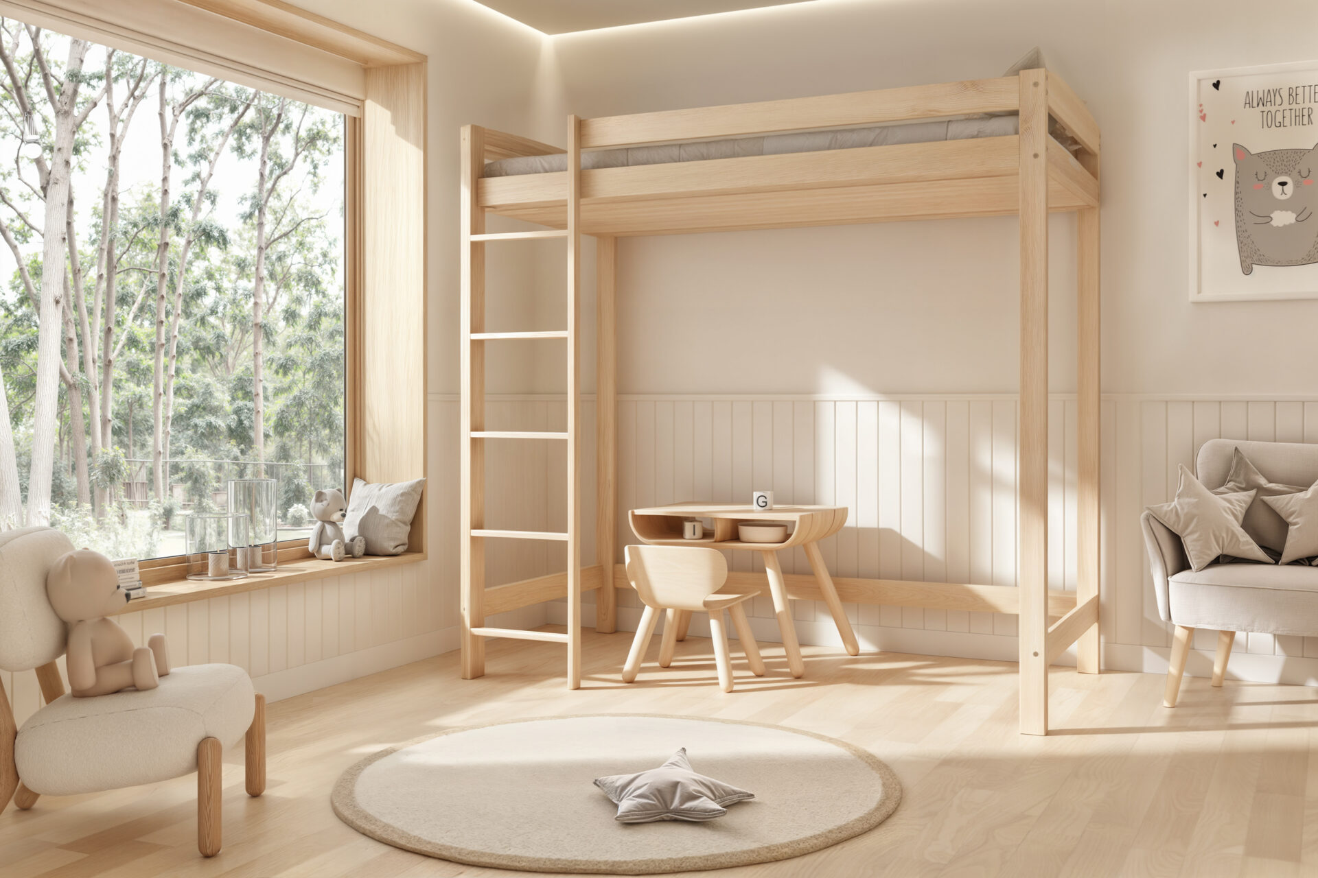 Køjeseng til børn AVELA 180 cm