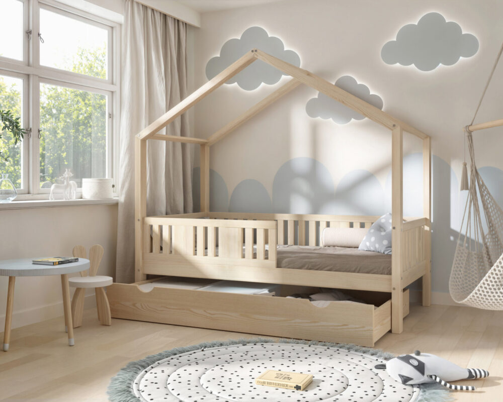 Børneseng LUNETTA med skuffe