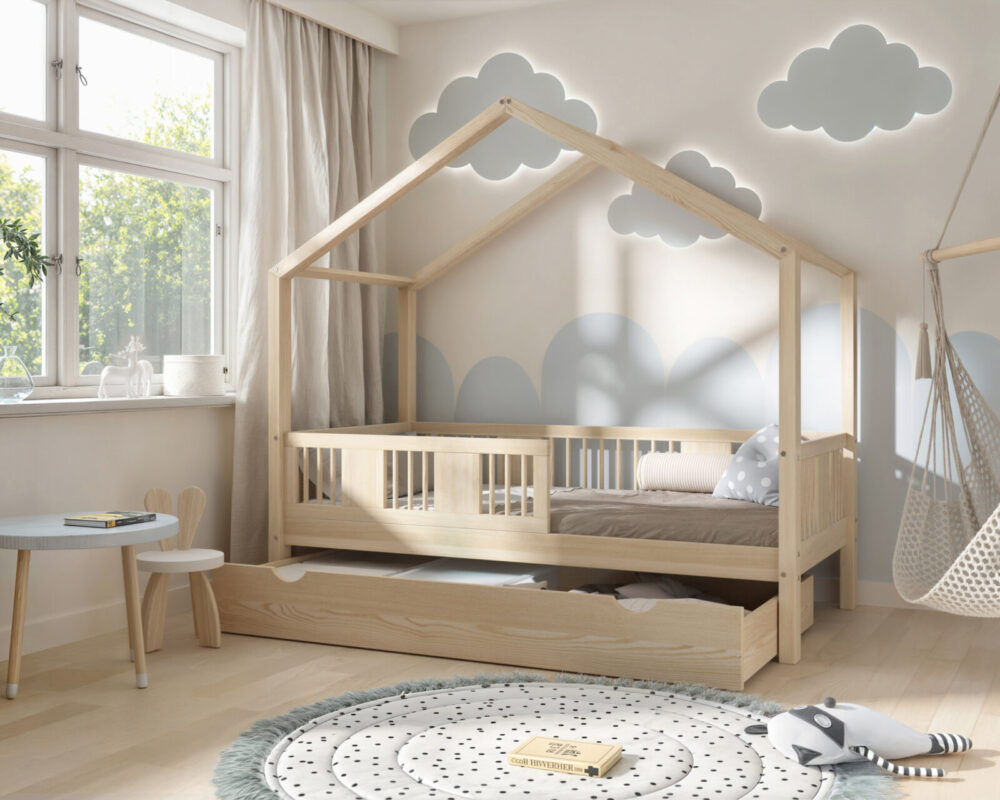 Børneseng ASTRIA med skuffe