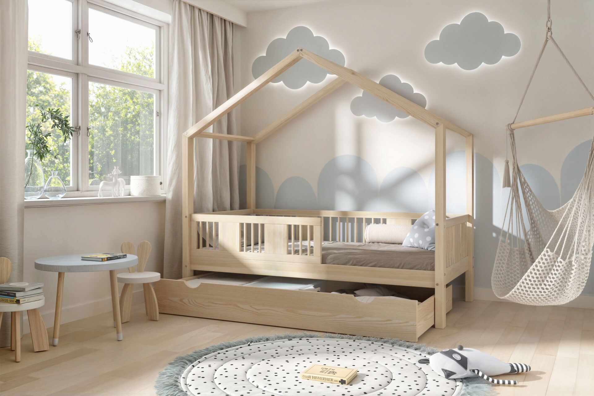 Børneseng ASTRIA med skuffe