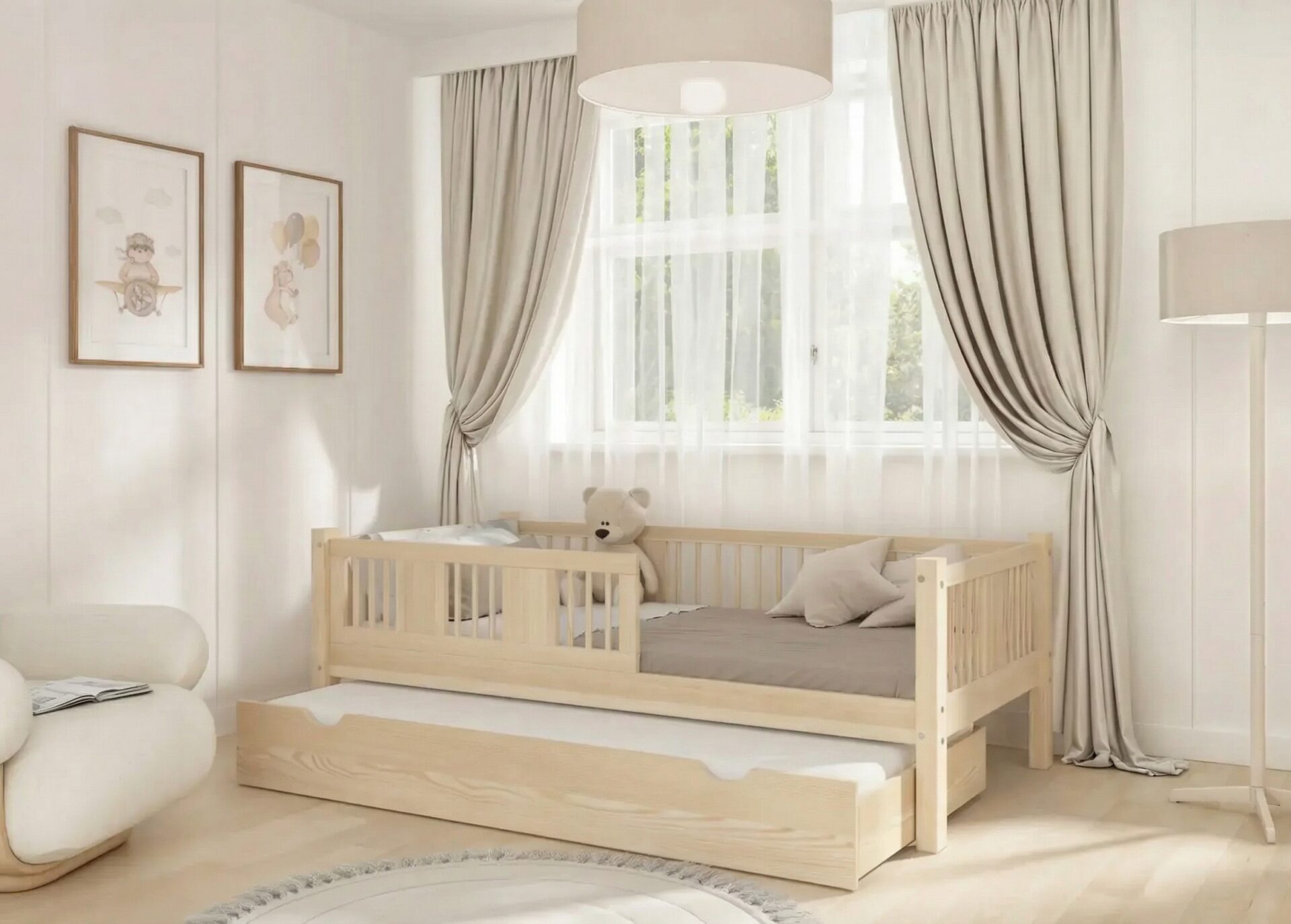 Børneseng LUNA med skuffe